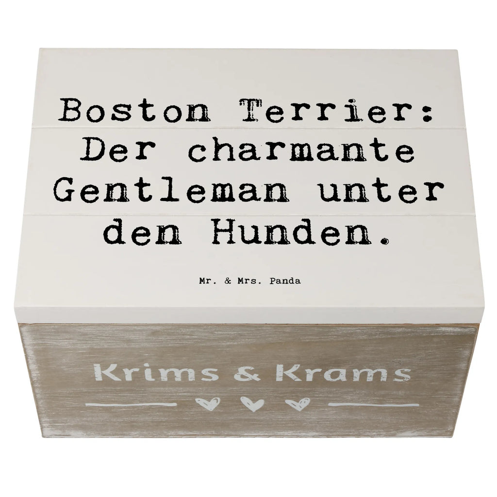 Holzkiste Spruch Boston Terrier Gentleman Holzkiste, Kiste, Schatzkiste, Truhe, Schatulle, XXL, Erinnerungsbox, Erinnerungskiste, Dekokiste, Aufbewahrungsbox, Geschenkbox, Geschenkdose, Hund, Hunderasse, Rassehund, Hundebesitzer, Geschenk, Tierfreund, Schenken, Welpe