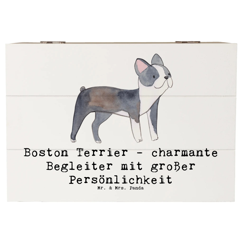 Holzkiste Boston Terrier Begleiter Holzkiste, Kiste, Schatzkiste, Truhe, Schatulle, XXL, Erinnerungsbox, Erinnerungskiste, Dekokiste, Aufbewahrungsbox, Geschenkbox, Geschenkdose, Hund, Hunderasse, Rassehund, Hundebesitzer, Geschenk, Tierfreund, Schenken, Welpe