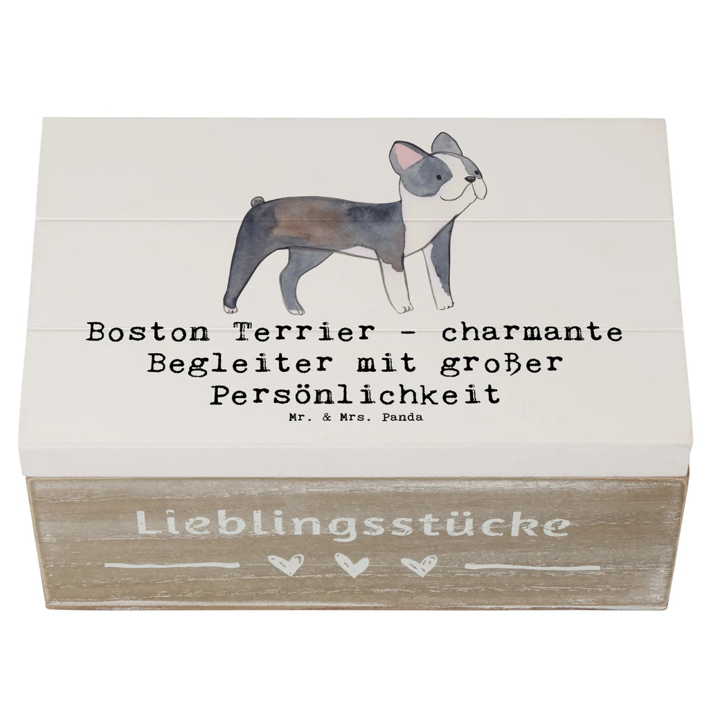 Holzkiste Boston Terrier Begleiter Holzkiste, Kiste, Schatzkiste, Truhe, Schatulle, XXL, Erinnerungsbox, Erinnerungskiste, Dekokiste, Aufbewahrungsbox, Geschenkbox, Geschenkdose, Hund, Hunderasse, Rassehund, Hundebesitzer, Geschenk, Tierfreund, Schenken, Welpe