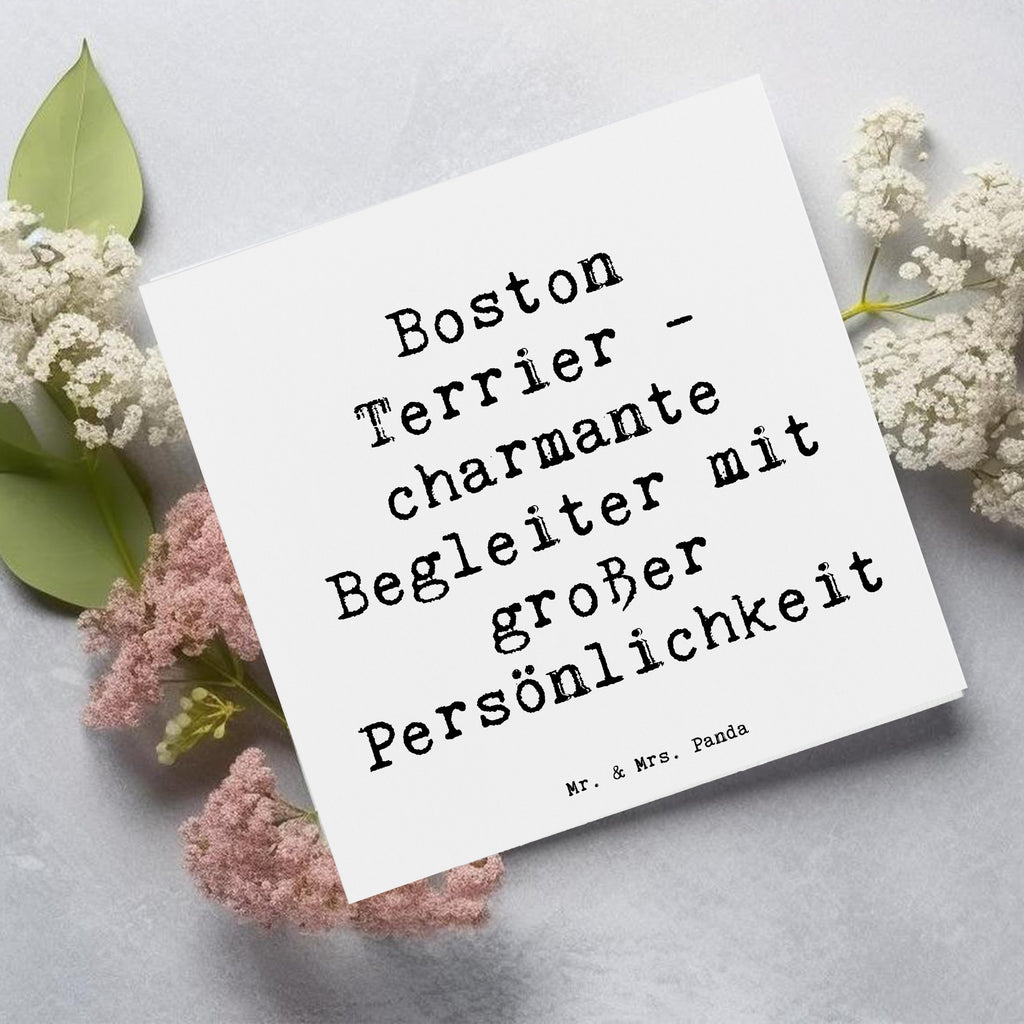 Deluxe Karte Spruch Boston Terrier Begleiter Karte, Grußkarte, Klappkarte, Einladungskarte, Glückwunschkarte, Hochzeitskarte, Geburtstagskarte, Hochwertige Grußkarte, Hochwertige Klappkarte, Hund, Hunderasse, Rassehund, Hundebesitzer, Geschenk, Tierfreund, Schenken, Welpe