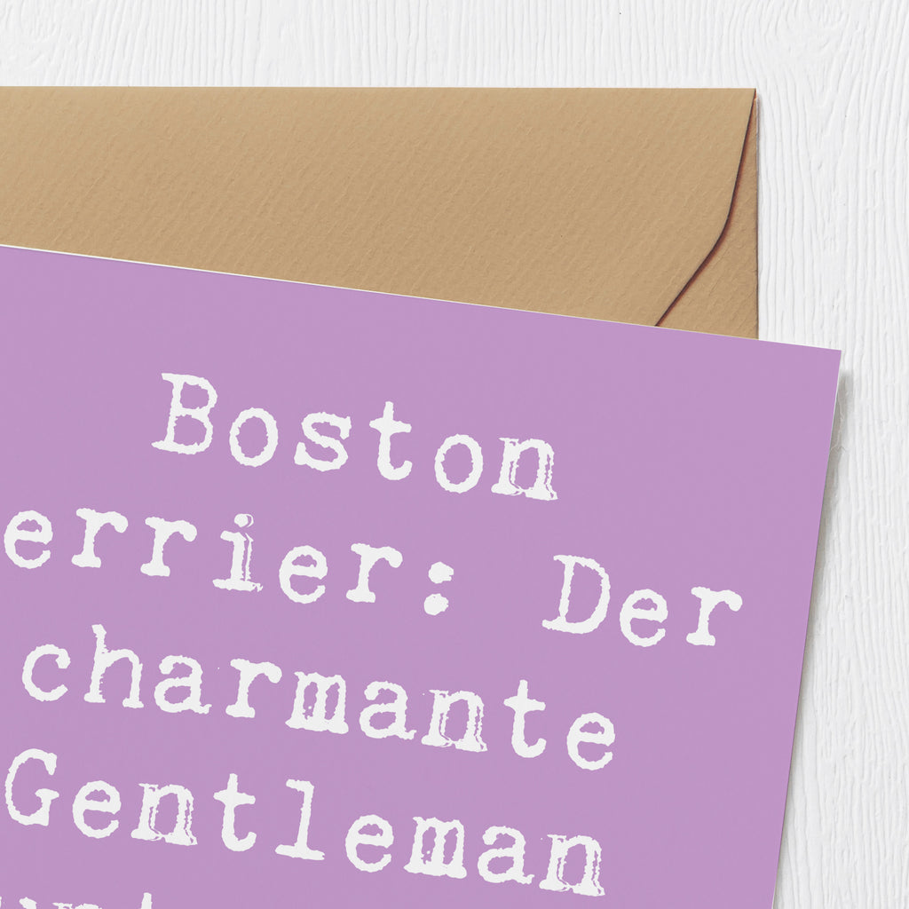 Deluxe Karte Spruch Boston Terrier Gentleman Karte, Grußkarte, Klappkarte, Einladungskarte, Glückwunschkarte, Hochzeitskarte, Geburtstagskarte, Hochwertige Grußkarte, Hochwertige Klappkarte, Hund, Hunderasse, Rassehund, Hundebesitzer, Geschenk, Tierfreund, Schenken, Welpe