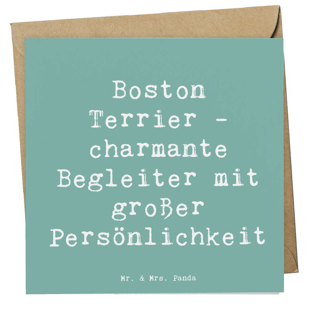 Deluxe Karte Spruch Boston Terrier Begleiter Karte, Grußkarte, Klappkarte, Einladungskarte, Glückwunschkarte, Hochzeitskarte, Geburtstagskarte, Hochwertige Grußkarte, Hochwertige Klappkarte, Hund, Hunderasse, Rassehund, Hundebesitzer, Geschenk, Tierfreund, Schenken, Welpe