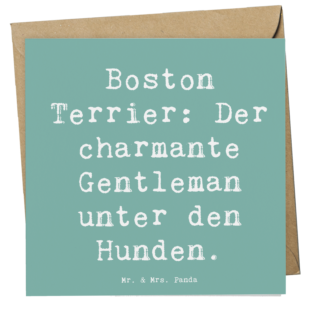 Deluxe Karte Spruch Boston Terrier Gentleman Karte, Grußkarte, Klappkarte, Einladungskarte, Glückwunschkarte, Hochzeitskarte, Geburtstagskarte, Hochwertige Grußkarte, Hochwertige Klappkarte, Hund, Hunderasse, Rassehund, Hundebesitzer, Geschenk, Tierfreund, Schenken, Welpe