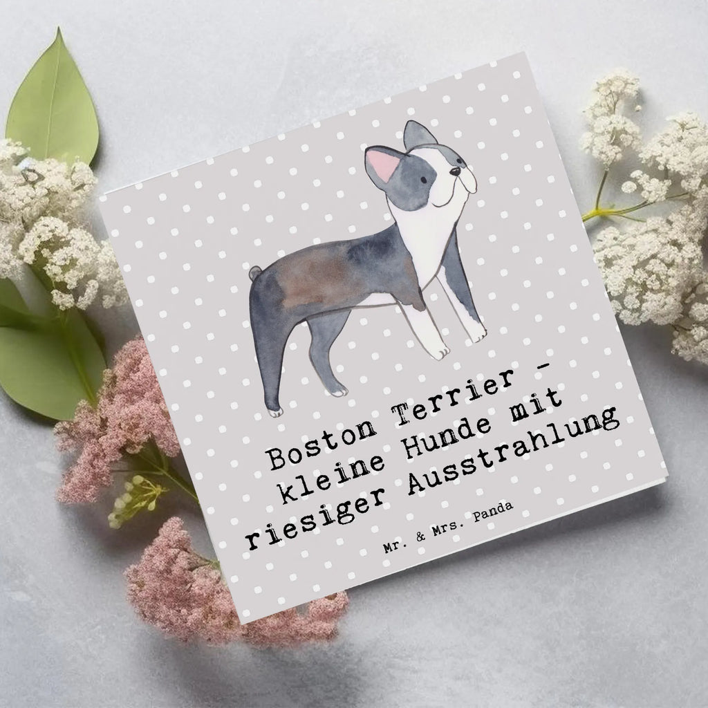 Deluxe Karte Boston Terrier Karte, Grußkarte, Klappkarte, Einladungskarte, Glückwunschkarte, Hochzeitskarte, Geburtstagskarte, Hochwertige Grußkarte, Hochwertige Klappkarte, Hund, Hunderasse, Rassehund, Hundebesitzer, Geschenk, Tierfreund, Schenken, Welpe