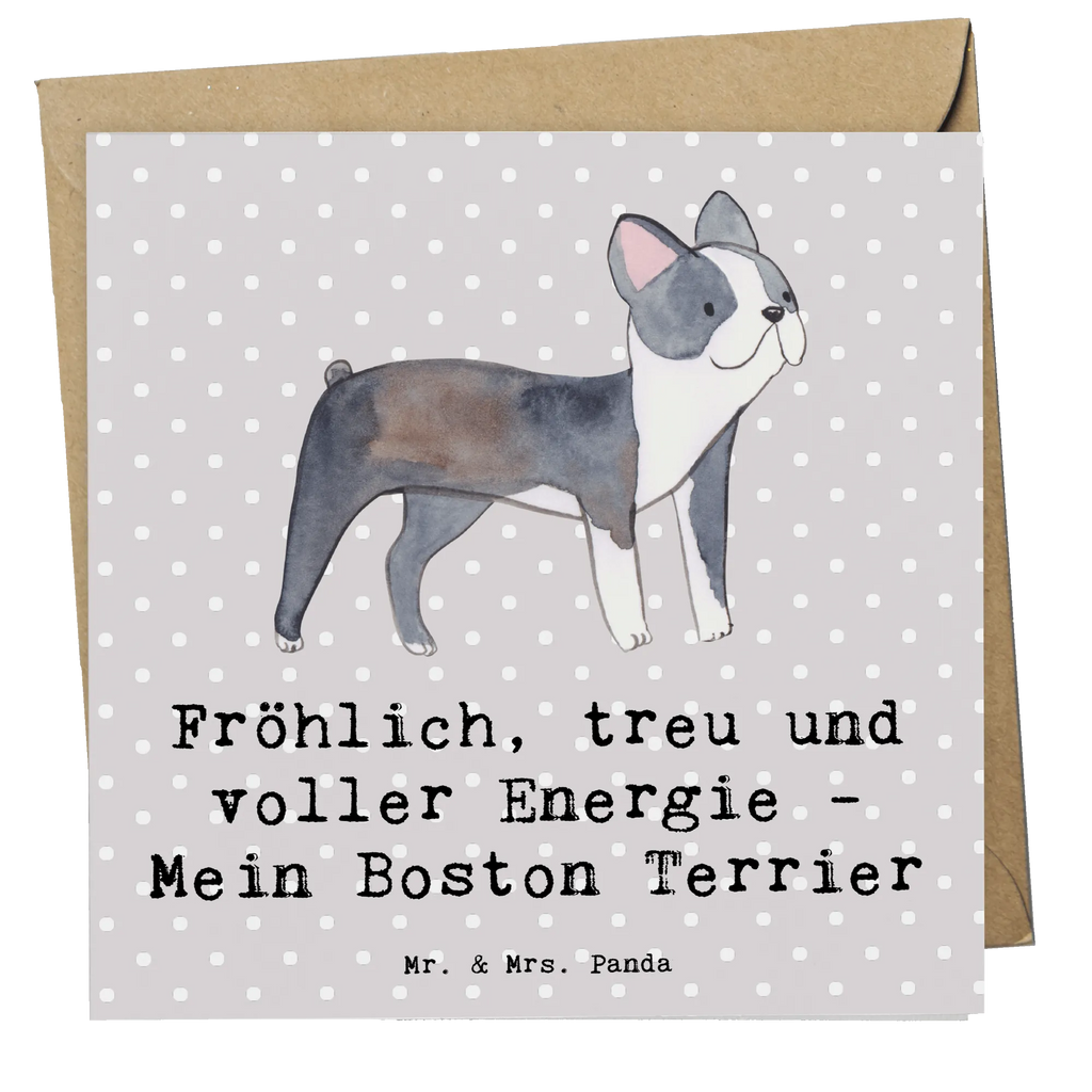 Deluxe Karte Boston Terrier Freude Karte, Grußkarte, Klappkarte, Einladungskarte, Glückwunschkarte, Hochzeitskarte, Geburtstagskarte, Hochwertige Grußkarte, Hochwertige Klappkarte, Hund, Hunderasse, Rassehund, Hundebesitzer, Geschenk, Tierfreund, Schenken, Welpe