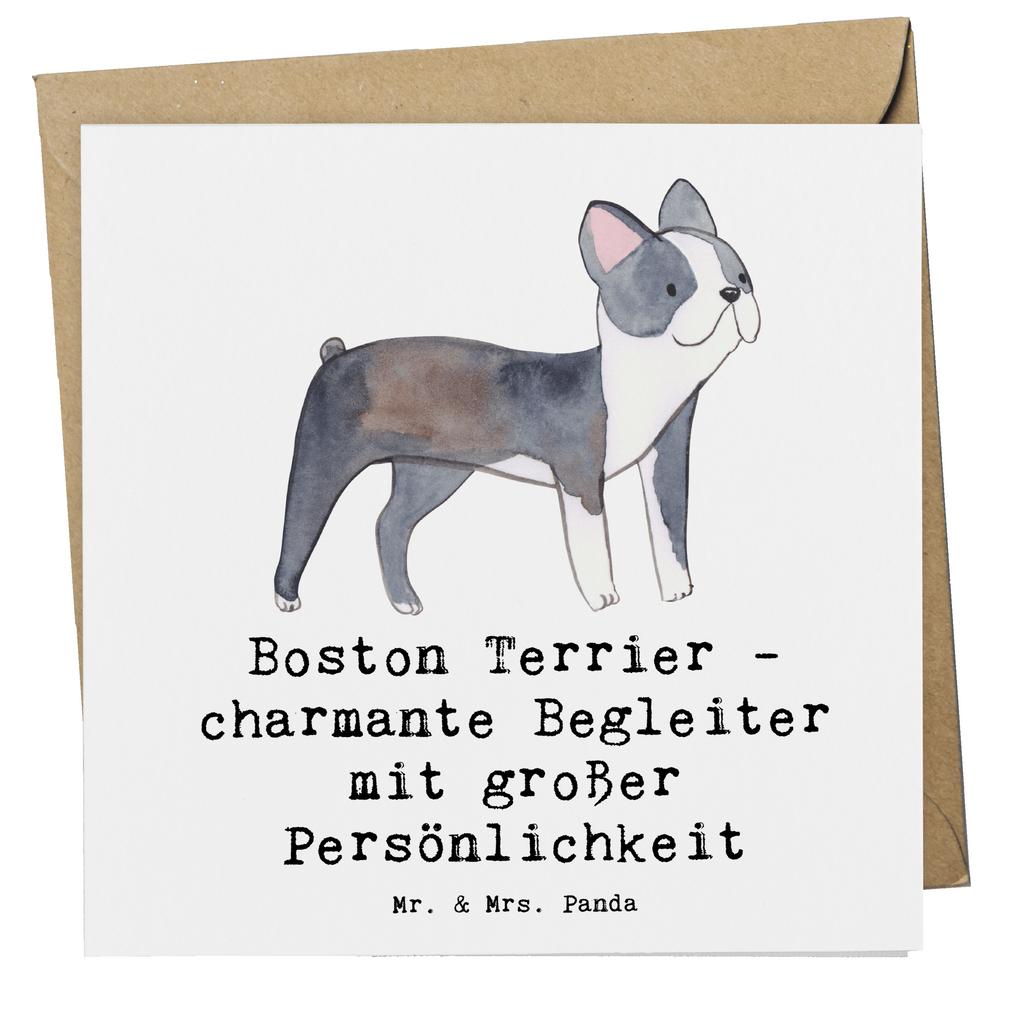 Deluxe Karte Boston Terrier Begleiter Karte, Grußkarte, Klappkarte, Einladungskarte, Glückwunschkarte, Hochzeitskarte, Geburtstagskarte, Hochwertige Grußkarte, Hochwertige Klappkarte, Hund, Hunderasse, Rassehund, Hundebesitzer, Geschenk, Tierfreund, Schenken, Welpe