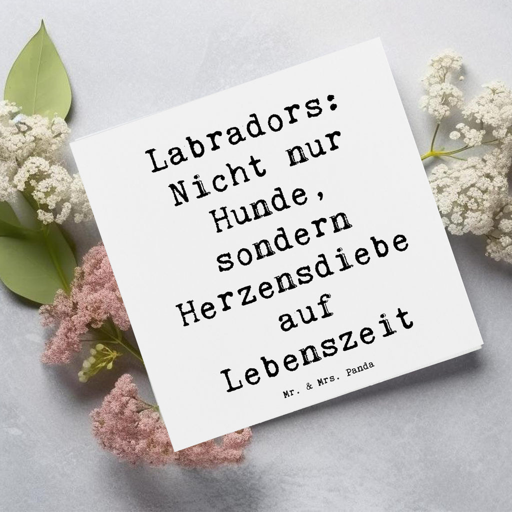 Deluxe Karte Spruch Labrador Herzensdiebe Karte, Grußkarte, Klappkarte, Einladungskarte, Glückwunschkarte, Hochzeitskarte, Geburtstagskarte, Hochwertige Grußkarte, Hochwertige Klappkarte, Hund, Hunderasse, Rassehund, Hundebesitzer, Geschenk, Tierfreund, Schenken, Welpe