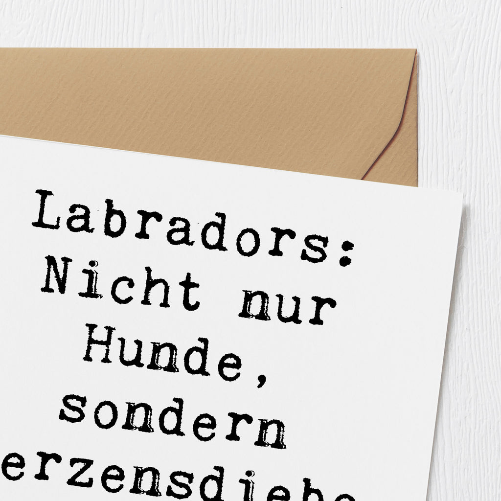 Deluxe Karte Spruch Labrador Herzensdiebe Karte, Grußkarte, Klappkarte, Einladungskarte, Glückwunschkarte, Hochzeitskarte, Geburtstagskarte, Hochwertige Grußkarte, Hochwertige Klappkarte, Hund, Hunderasse, Rassehund, Hundebesitzer, Geschenk, Tierfreund, Schenken, Welpe