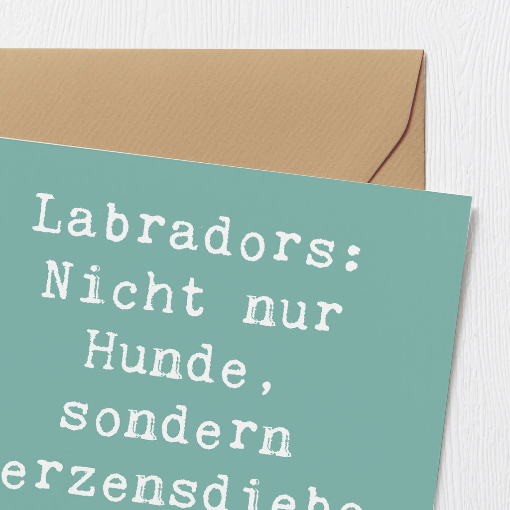 Deluxe Karte Spruch Labrador Herzensdiebe Karte, Grußkarte, Klappkarte, Einladungskarte, Glückwunschkarte, Hochzeitskarte, Geburtstagskarte, Hochwertige Grußkarte, Hochwertige Klappkarte, Hund, Hunderasse, Rassehund, Hundebesitzer, Geschenk, Tierfreund, Schenken, Welpe