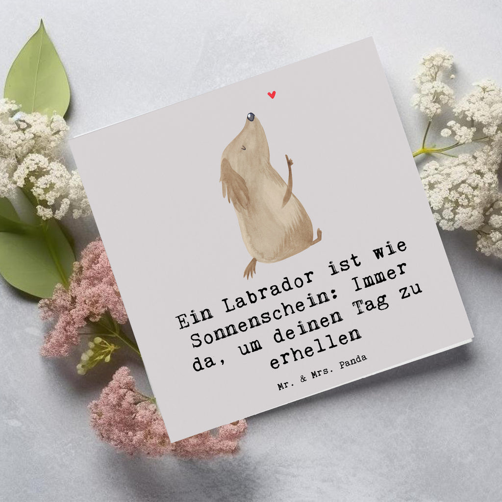 Deluxe Karte Labrador Sonnenschein Karte, Grußkarte, Klappkarte, Einladungskarte, Glückwunschkarte, Hochzeitskarte, Geburtstagskarte, Hochwertige Grußkarte, Hochwertige Klappkarte, Hund, Hunderasse, Rassehund, Hundebesitzer, Geschenk, Tierfreund, Schenken, Welpe