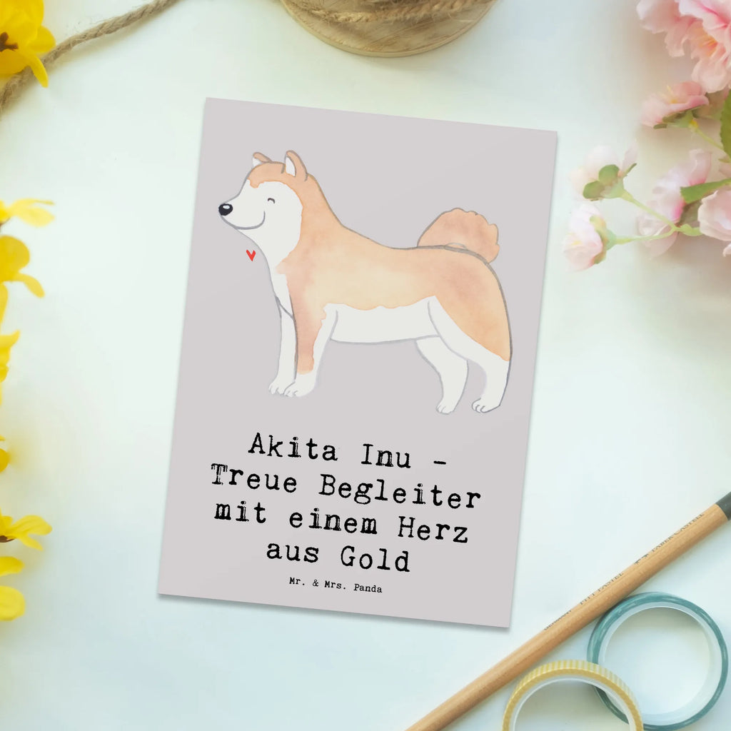 Postkarte Akita Inu Herz Postkarte, Karte, Geschenkkarte, Grußkarte, Einladung, Ansichtskarte, Geburtstagskarte, Einladungskarte, Dankeskarte, Ansichtskarten, Einladung Geburtstag, Einladungskarten Geburtstag, Hund, Hunderasse, Rassehund, Hundebesitzer, Geschenk, Tierfreund, Schenken, Welpe