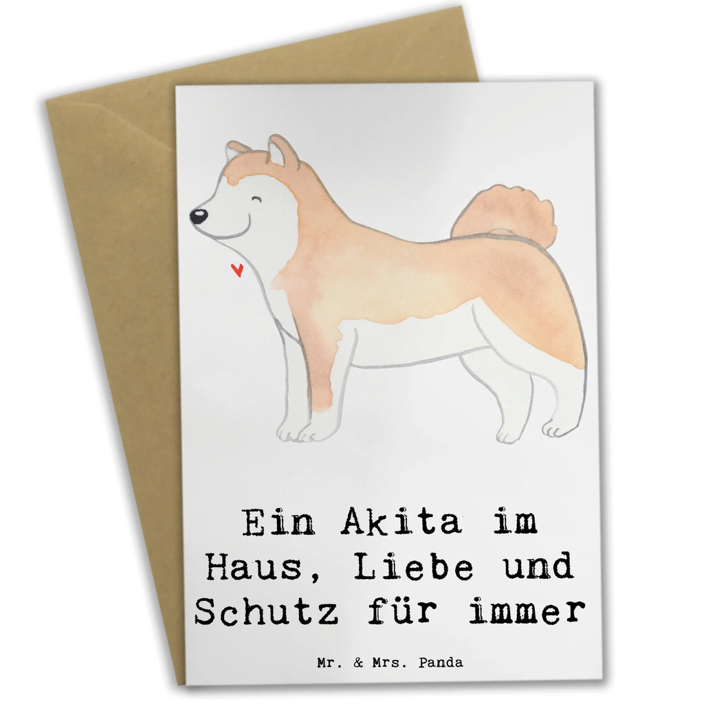 Grußkarte Akita Inu Liebe Grußkarte, Klappkarte, Einladungskarte, Glückwunschkarte, Hochzeitskarte, Geburtstagskarte, Karte, Ansichtskarten, Hund, Hunderasse, Rassehund, Hundebesitzer, Geschenk, Tierfreund, Schenken, Welpe