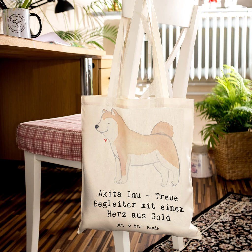 Tragetasche Akita Inu Herz Beuteltasche, Beutel, Einkaufstasche, Jutebeutel, Stoffbeutel, Tasche, Shopper, Umhängetasche, Strandtasche, Schultertasche, Stofftasche, Tragetasche, Badetasche, Jutetasche, Einkaufstüte, Laptoptasche, Hund, Hunderasse, Rassehund, Hundebesitzer, Geschenk, Tierfreund, Schenken, Welpe