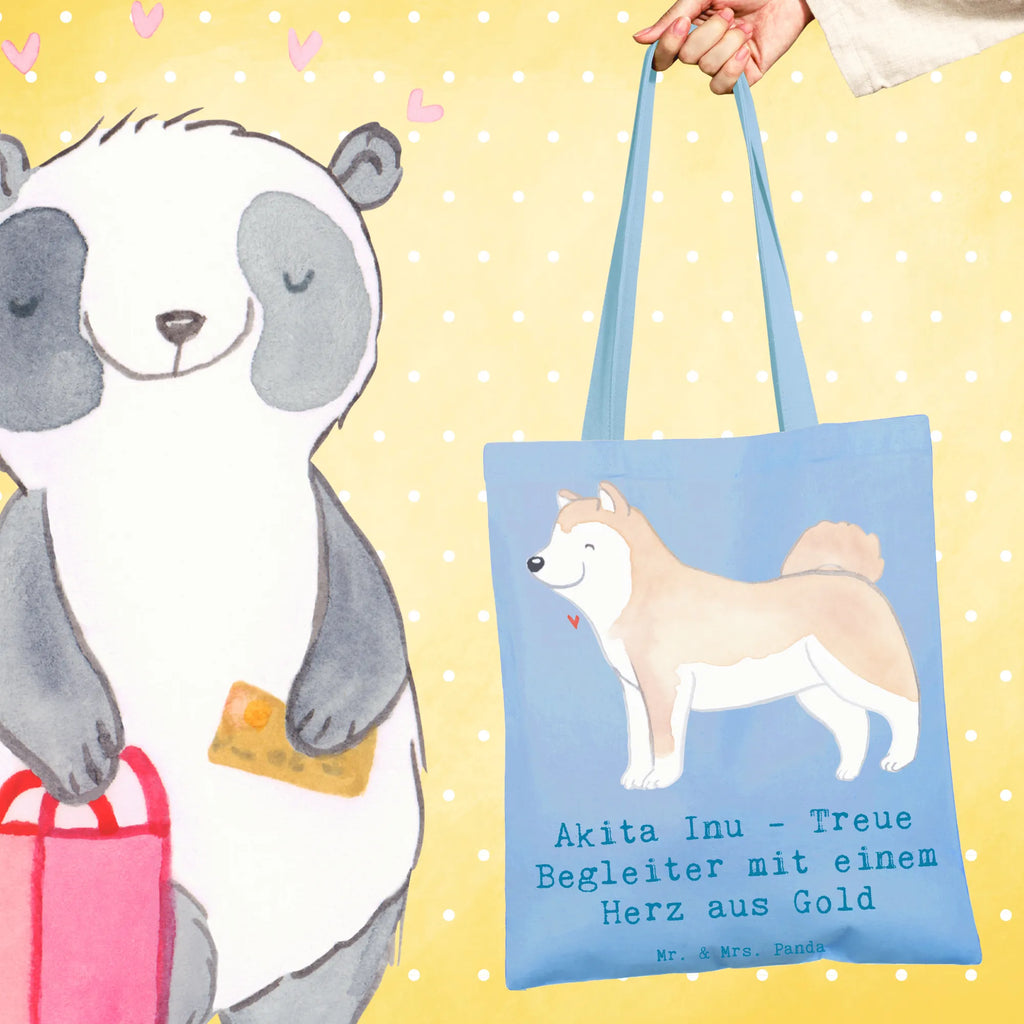 Tragetasche Akita Inu Herz Beuteltasche, Beutel, Einkaufstasche, Jutebeutel, Stoffbeutel, Tasche, Shopper, Umhängetasche, Strandtasche, Schultertasche, Stofftasche, Tragetasche, Badetasche, Jutetasche, Einkaufstüte, Laptoptasche, Hund, Hunderasse, Rassehund, Hundebesitzer, Geschenk, Tierfreund, Schenken, Welpe