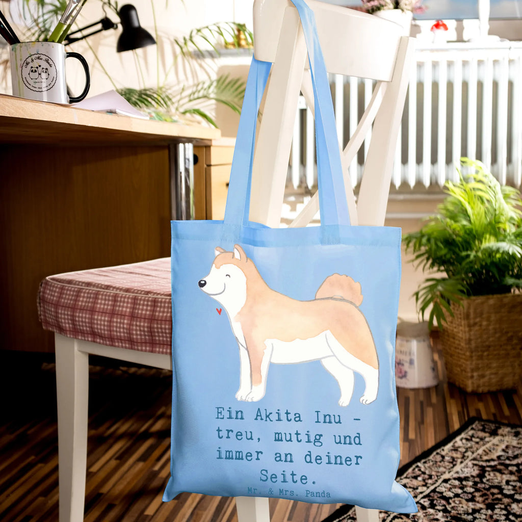 Tragetasche Akita Inu Freund Beuteltasche, Beutel, Einkaufstasche, Jutebeutel, Stoffbeutel, Tasche, Shopper, Umhängetasche, Strandtasche, Schultertasche, Stofftasche, Tragetasche, Badetasche, Jutetasche, Einkaufstüte, Laptoptasche, Hund, Hunderasse, Rassehund, Hundebesitzer, Geschenk, Tierfreund, Schenken, Welpe