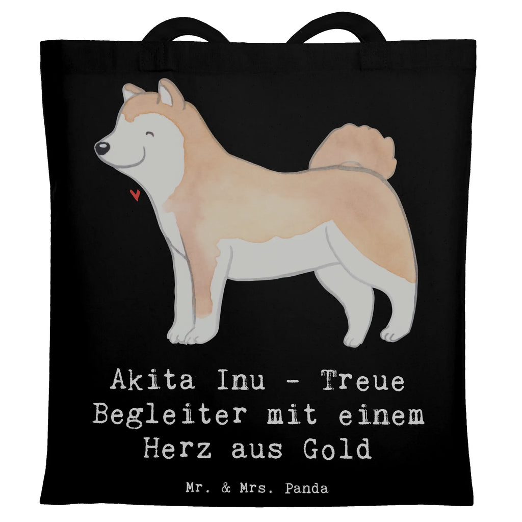 Tragetasche Akita Inu Herz Beuteltasche, Beutel, Einkaufstasche, Jutebeutel, Stoffbeutel, Tasche, Shopper, Umhängetasche, Strandtasche, Schultertasche, Stofftasche, Tragetasche, Badetasche, Jutetasche, Einkaufstüte, Laptoptasche, Hund, Hunderasse, Rassehund, Hundebesitzer, Geschenk, Tierfreund, Schenken, Welpe