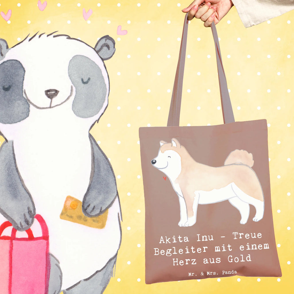 Tragetasche Akita Inu Herz Beuteltasche, Beutel, Einkaufstasche, Jutebeutel, Stoffbeutel, Tasche, Shopper, Umhängetasche, Strandtasche, Schultertasche, Stofftasche, Tragetasche, Badetasche, Jutetasche, Einkaufstüte, Laptoptasche, Hund, Hunderasse, Rassehund, Hundebesitzer, Geschenk, Tierfreund, Schenken, Welpe