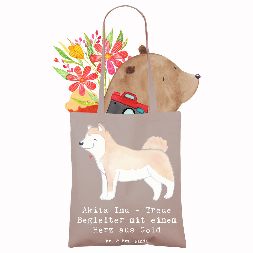 Tragetasche Akita Inu Herz Beuteltasche, Beutel, Einkaufstasche, Jutebeutel, Stoffbeutel, Tasche, Shopper, Umhängetasche, Strandtasche, Schultertasche, Stofftasche, Tragetasche, Badetasche, Jutetasche, Einkaufstüte, Laptoptasche, Hund, Hunderasse, Rassehund, Hundebesitzer, Geschenk, Tierfreund, Schenken, Welpe