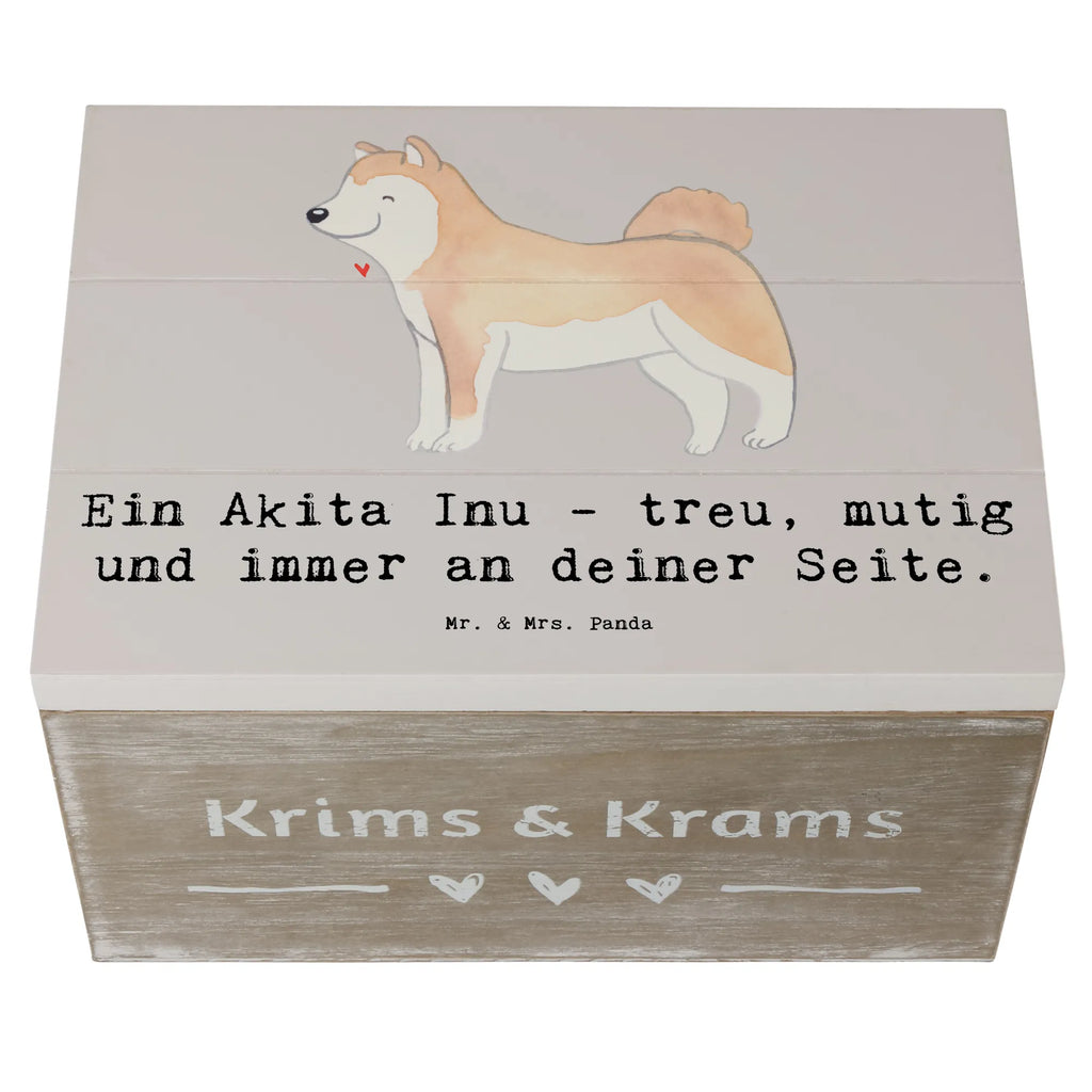 Holzkiste Akita Inu Freund Holzkiste, Kiste, Schatzkiste, Truhe, Schatulle, XXL, Erinnerungsbox, Erinnerungskiste, Dekokiste, Aufbewahrungsbox, Geschenkbox, Geschenkdose, Hund, Hunderasse, Rassehund, Hundebesitzer, Geschenk, Tierfreund, Schenken, Welpe