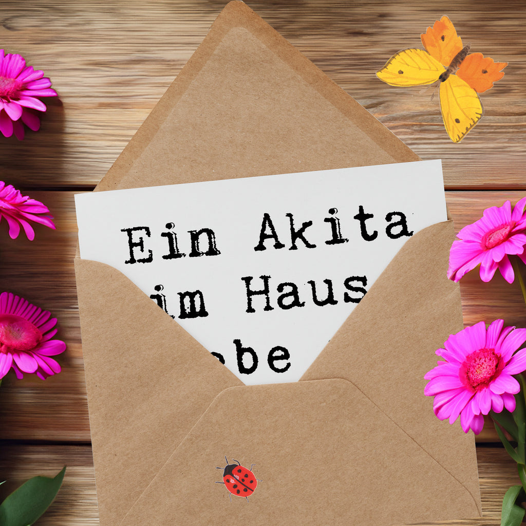 Deluxe Karte Spruch Akita Inu Liebe Karte, Grußkarte, Klappkarte, Einladungskarte, Glückwunschkarte, Hochzeitskarte, Geburtstagskarte, Hochwertige Grußkarte, Hochwertige Klappkarte, Hund, Hunderasse, Rassehund, Hundebesitzer, Geschenk, Tierfreund, Schenken, Welpe