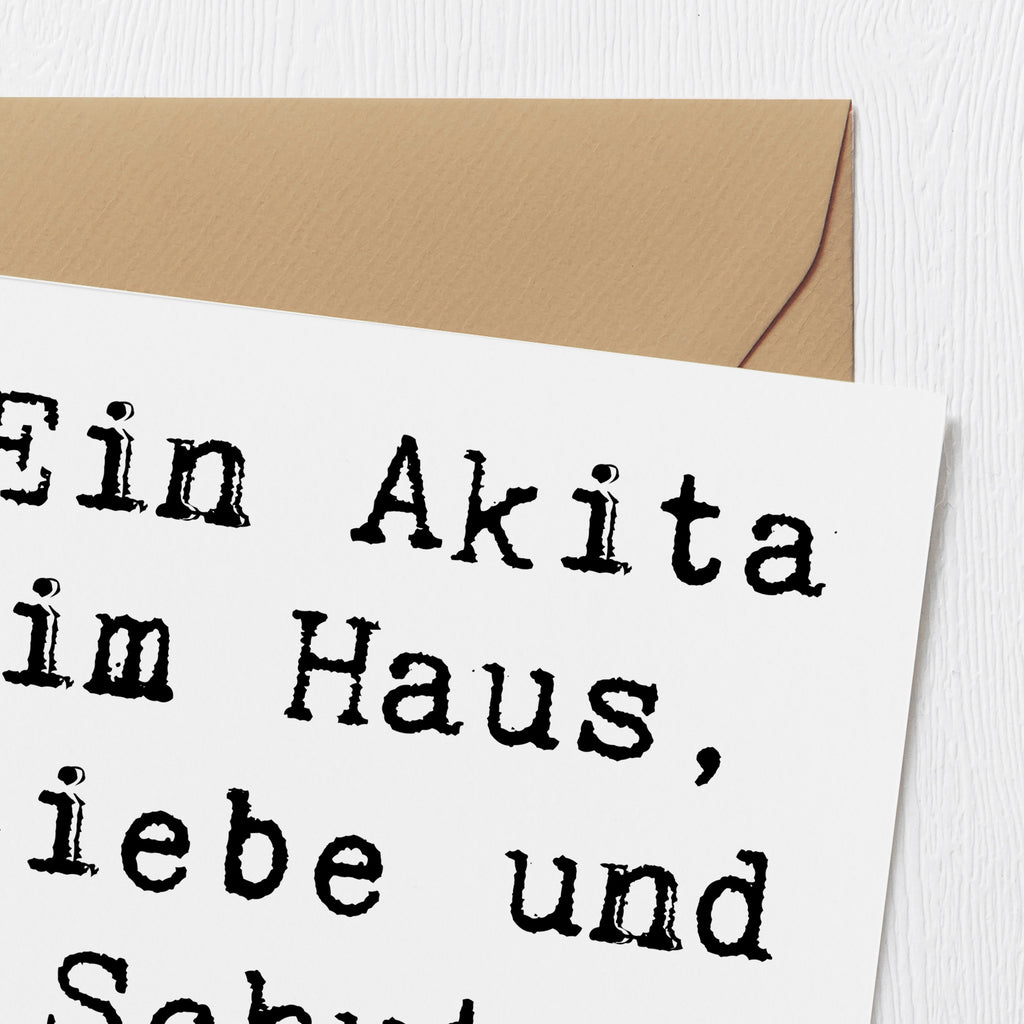 Deluxe Karte Spruch Akita Inu Liebe Karte, Grußkarte, Klappkarte, Einladungskarte, Glückwunschkarte, Hochzeitskarte, Geburtstagskarte, Hochwertige Grußkarte, Hochwertige Klappkarte, Hund, Hunderasse, Rassehund, Hundebesitzer, Geschenk, Tierfreund, Schenken, Welpe