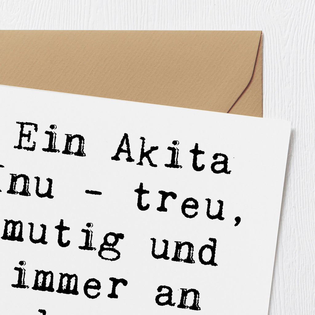 Deluxe Karte Spruch Akita Inu Freund Karte, Grußkarte, Klappkarte, Einladungskarte, Glückwunschkarte, Hochzeitskarte, Geburtstagskarte, Hochwertige Grußkarte, Hochwertige Klappkarte, Hund, Hunderasse, Rassehund, Hundebesitzer, Geschenk, Tierfreund, Schenken, Welpe