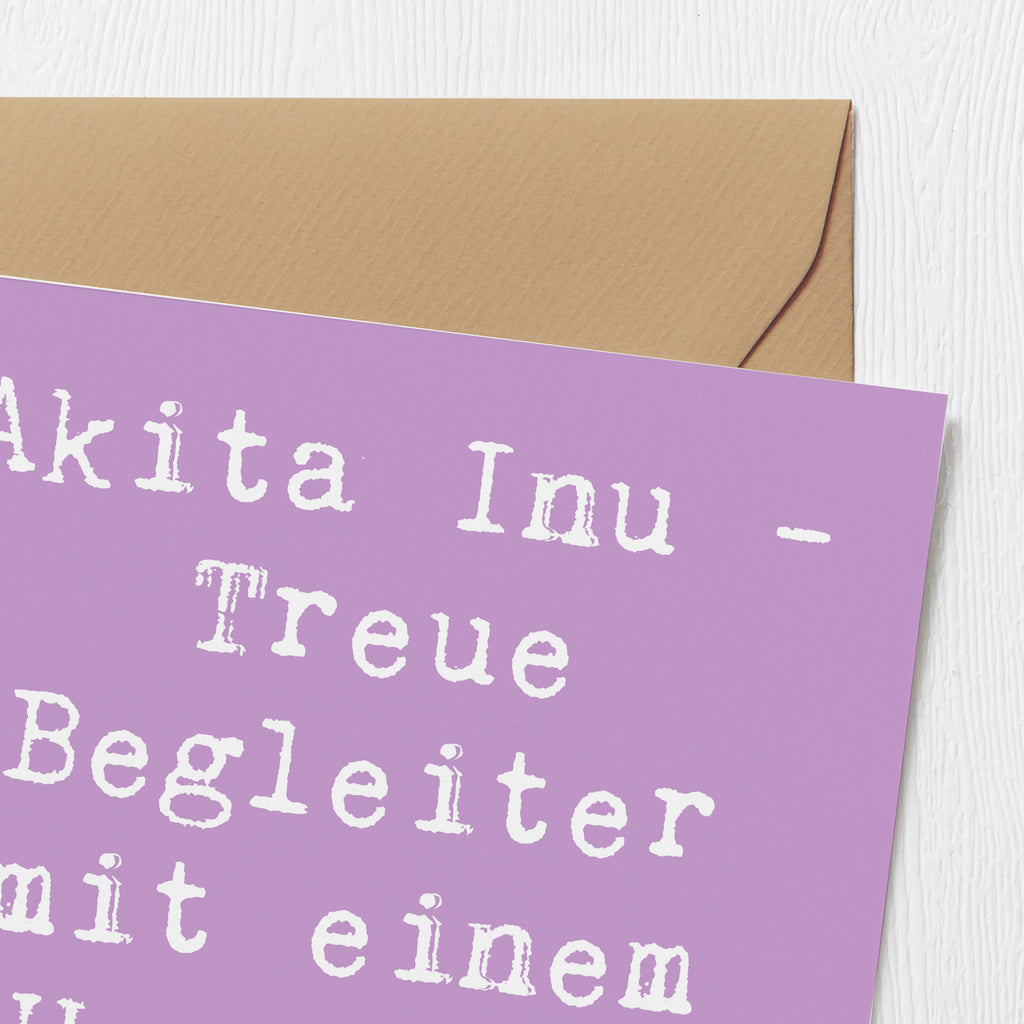 Deluxe Karte Spruch Akita Inu Herz Karte, Grußkarte, Klappkarte, Einladungskarte, Glückwunschkarte, Hochzeitskarte, Geburtstagskarte, Hochwertige Grußkarte, Hochwertige Klappkarte, Hund, Hunderasse, Rassehund, Hundebesitzer, Geschenk, Tierfreund, Schenken, Welpe