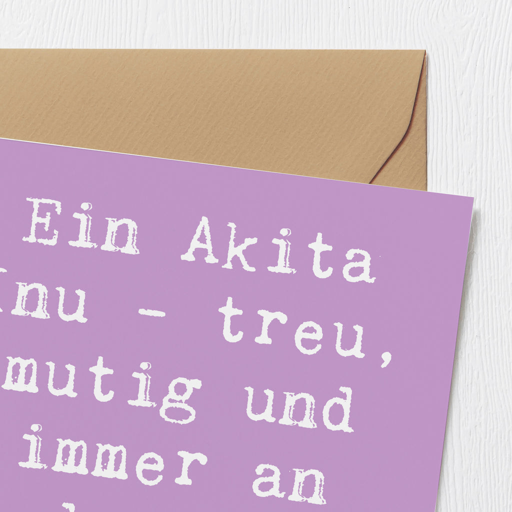 Deluxe Karte Spruch Akita Inu Freund Karte, Grußkarte, Klappkarte, Einladungskarte, Glückwunschkarte, Hochzeitskarte, Geburtstagskarte, Hochwertige Grußkarte, Hochwertige Klappkarte, Hund, Hunderasse, Rassehund, Hundebesitzer, Geschenk, Tierfreund, Schenken, Welpe