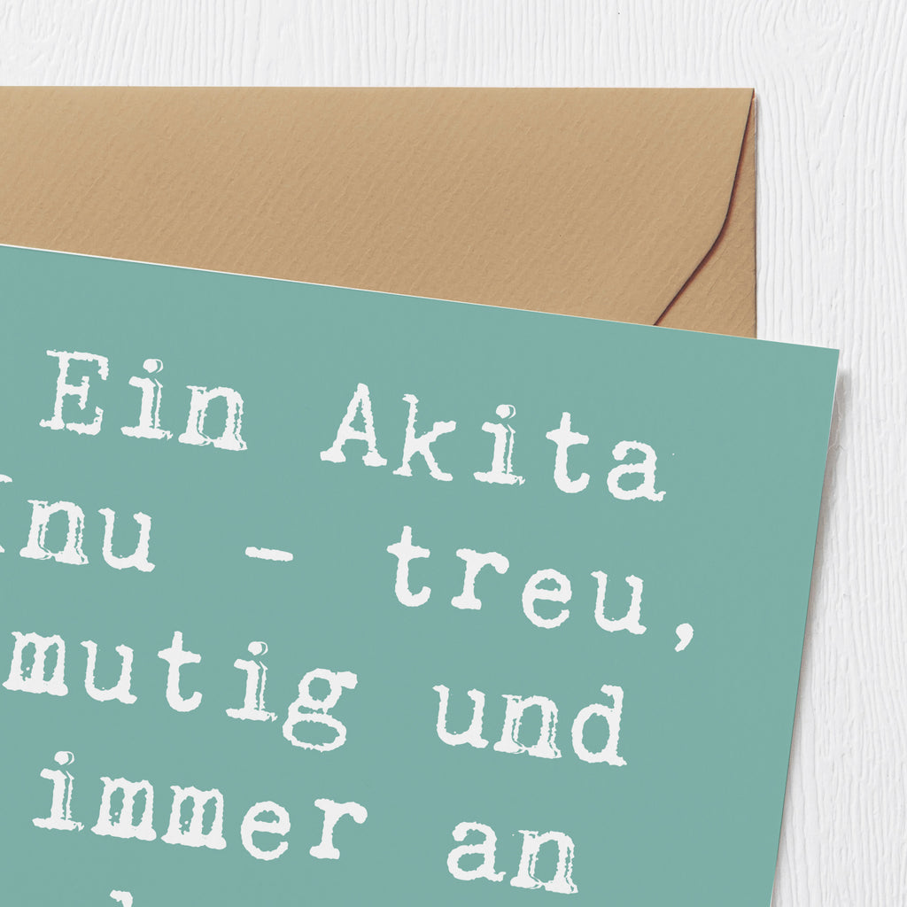 Deluxe Karte Spruch Akita Inu Freund Karte, Grußkarte, Klappkarte, Einladungskarte, Glückwunschkarte, Hochzeitskarte, Geburtstagskarte, Hochwertige Grußkarte, Hochwertige Klappkarte, Hund, Hunderasse, Rassehund, Hundebesitzer, Geschenk, Tierfreund, Schenken, Welpe