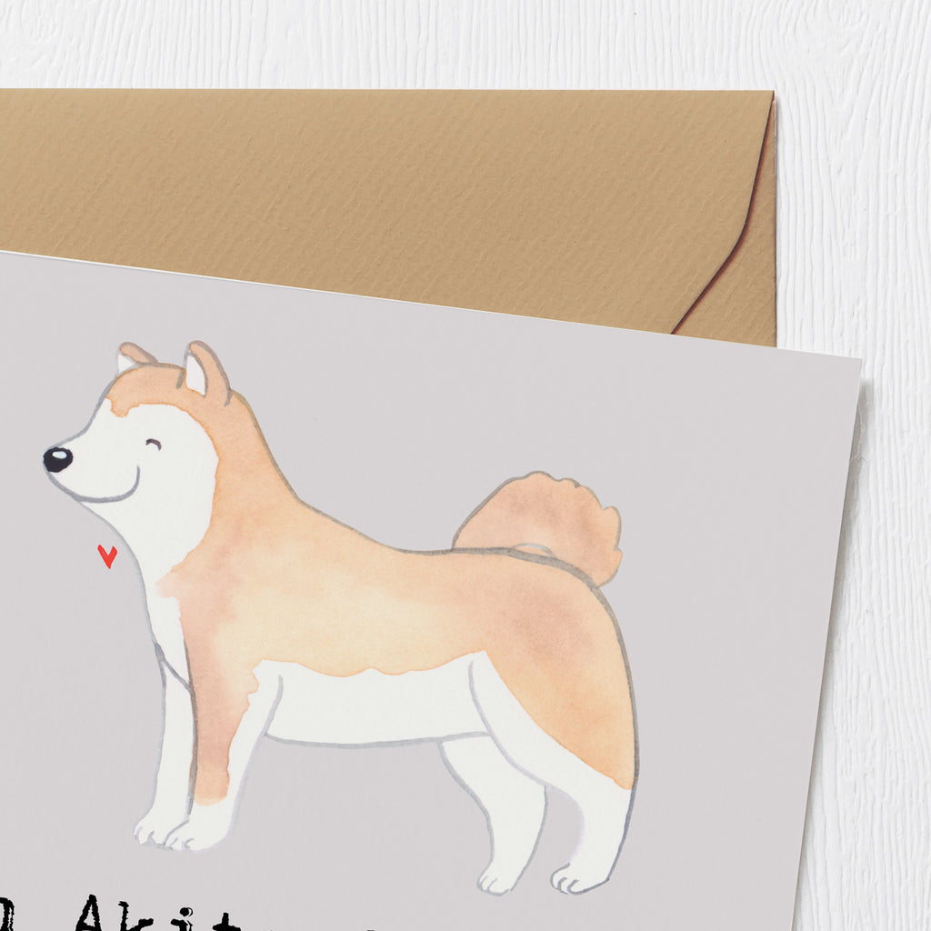 Deluxe Karte Akita Inu Liebe Karte, Grußkarte, Klappkarte, Einladungskarte, Glückwunschkarte, Hochzeitskarte, Geburtstagskarte, Hochwertige Grußkarte, Hochwertige Klappkarte, Hund, Hunderasse, Rassehund, Hundebesitzer, Geschenk, Tierfreund, Schenken, Welpe