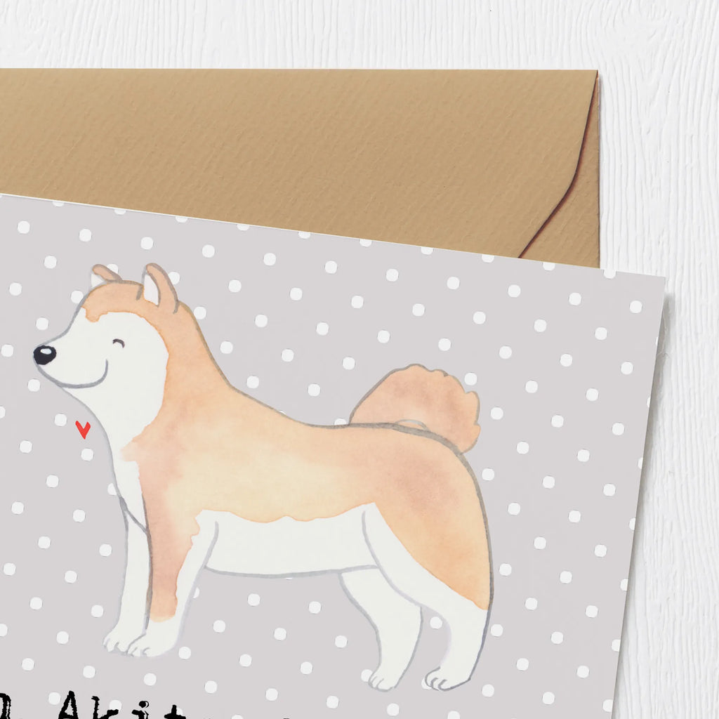 Deluxe Karte Akita Inu Liebe Karte, Grußkarte, Klappkarte, Einladungskarte, Glückwunschkarte, Hochzeitskarte, Geburtstagskarte, Hochwertige Grußkarte, Hochwertige Klappkarte, Hund, Hunderasse, Rassehund, Hundebesitzer, Geschenk, Tierfreund, Schenken, Welpe