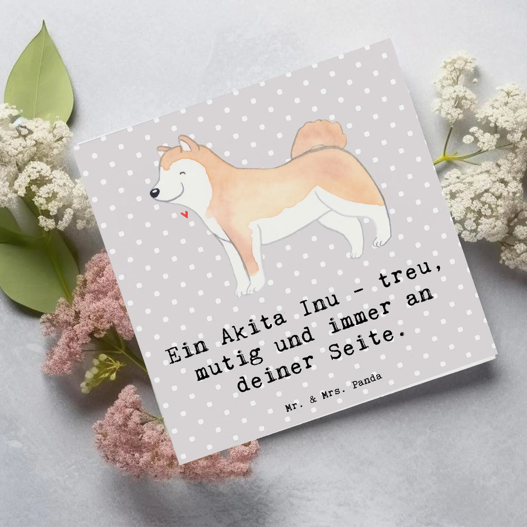 Deluxe Karte Akita Inu Freund Karte, Grußkarte, Klappkarte, Einladungskarte, Glückwunschkarte, Hochzeitskarte, Geburtstagskarte, Hochwertige Grußkarte, Hochwertige Klappkarte, Hund, Hunderasse, Rassehund, Hundebesitzer, Geschenk, Tierfreund, Schenken, Welpe