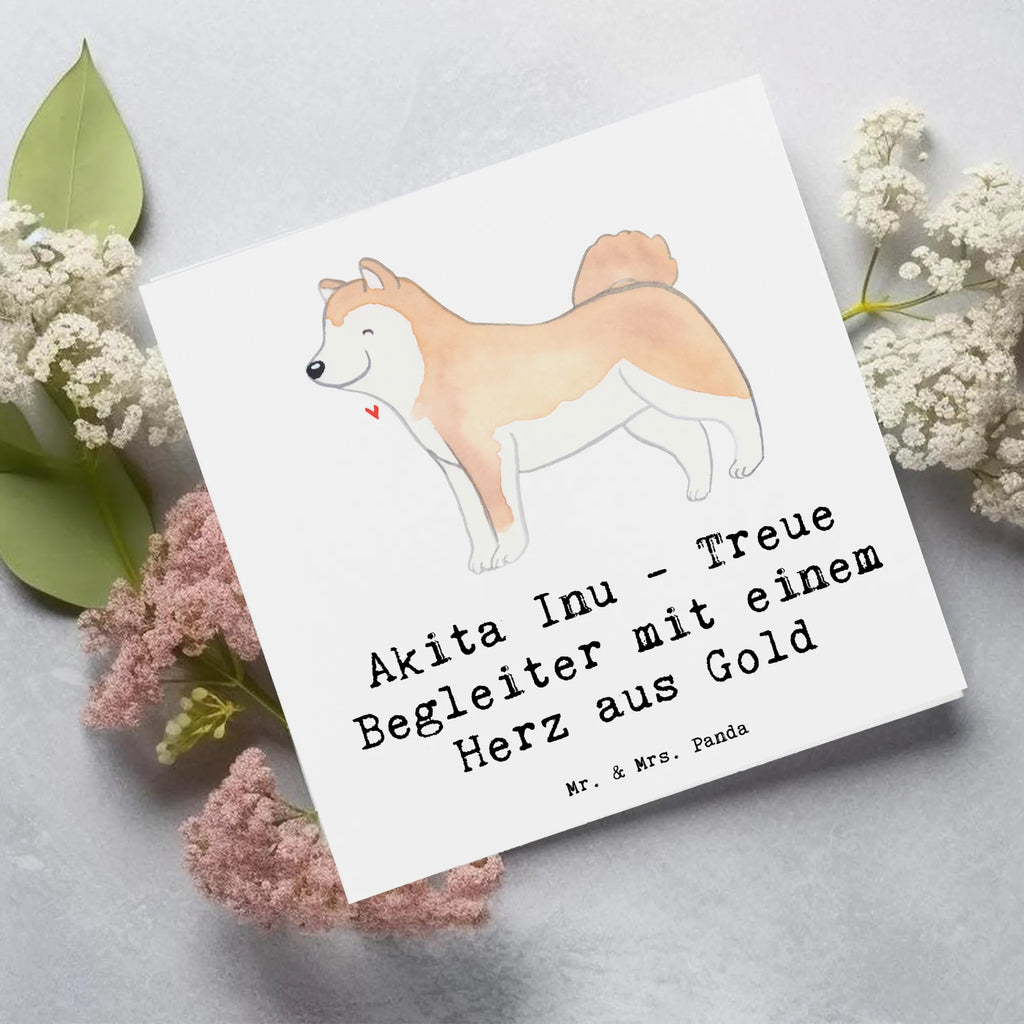 Deluxe Karte Akita Inu Herz Karte, Grußkarte, Klappkarte, Einladungskarte, Glückwunschkarte, Hochzeitskarte, Geburtstagskarte, Hochwertige Grußkarte, Hochwertige Klappkarte, Hund, Hunderasse, Rassehund, Hundebesitzer, Geschenk, Tierfreund, Schenken, Welpe