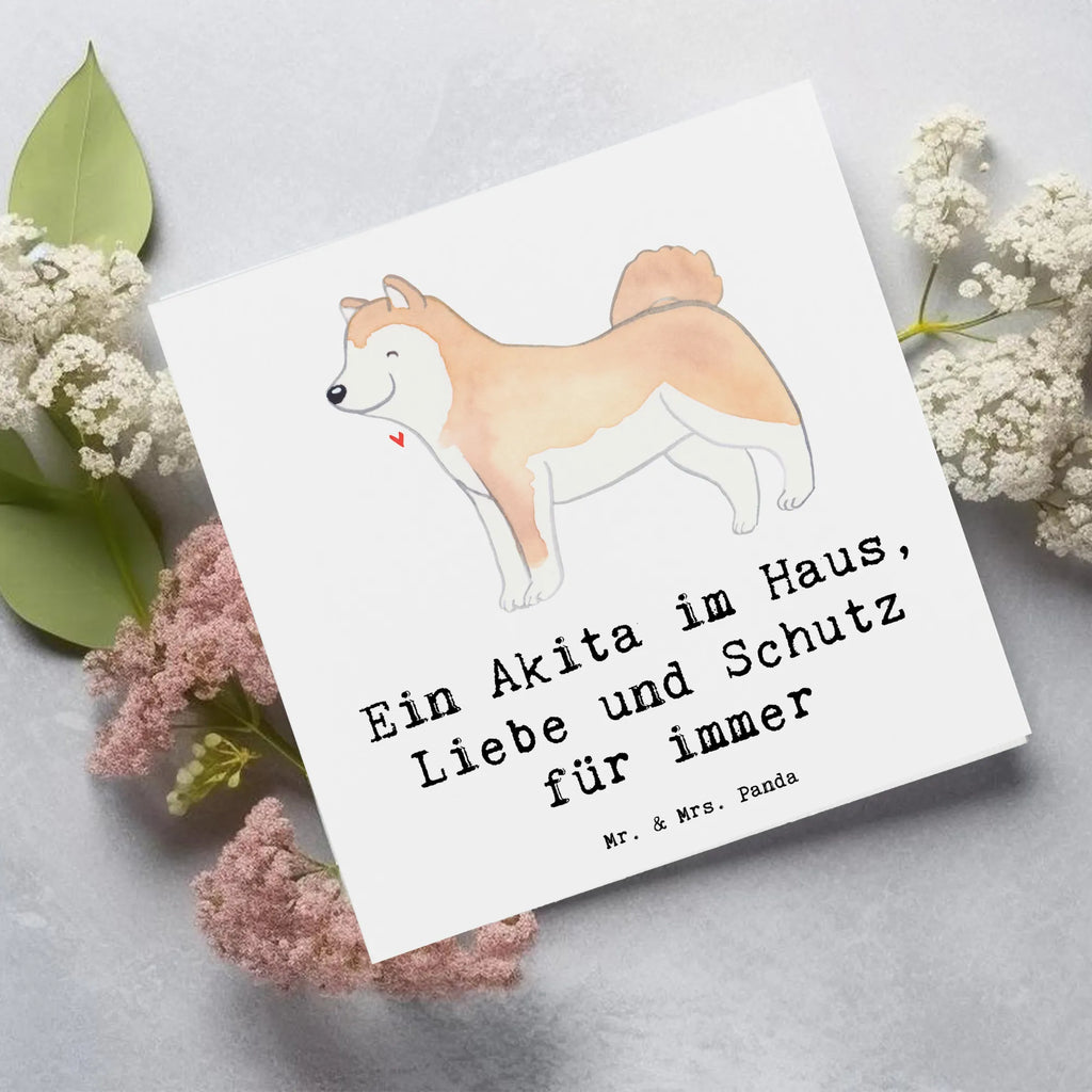 Deluxe Karte Akita Inu Liebe Karte, Grußkarte, Klappkarte, Einladungskarte, Glückwunschkarte, Hochzeitskarte, Geburtstagskarte, Hochwertige Grußkarte, Hochwertige Klappkarte, Hund, Hunderasse, Rassehund, Hundebesitzer, Geschenk, Tierfreund, Schenken, Welpe