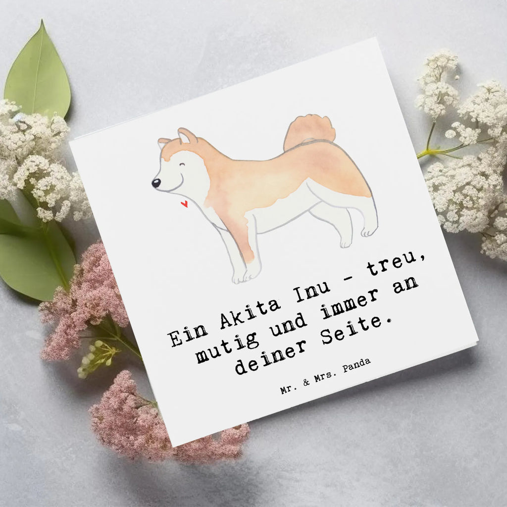 Deluxe Karte Akita Inu Freund Karte, Grußkarte, Klappkarte, Einladungskarte, Glückwunschkarte, Hochzeitskarte, Geburtstagskarte, Hochwertige Grußkarte, Hochwertige Klappkarte, Hund, Hunderasse, Rassehund, Hundebesitzer, Geschenk, Tierfreund, Schenken, Welpe