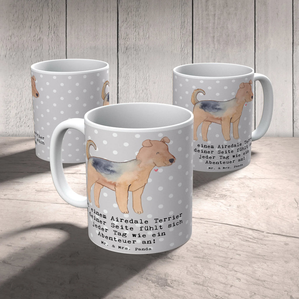 Tasse Airedale Terrier Abenteuer Tasse, Kaffeetasse, Teetasse, Becher, Kaffeebecher, Teebecher, Keramiktasse, Porzellantasse, Büro Tasse, Geschenk Tasse, Tasse Sprüche, Tasse Motive, Kaffeetassen, Tasse bedrucken, Designer Tasse, Cappuccino Tassen, Schöne Teetassen, Hund, Hunderasse, Rassehund, Hundebesitzer, Geschenk, Tierfreund, Schenken, Welpe