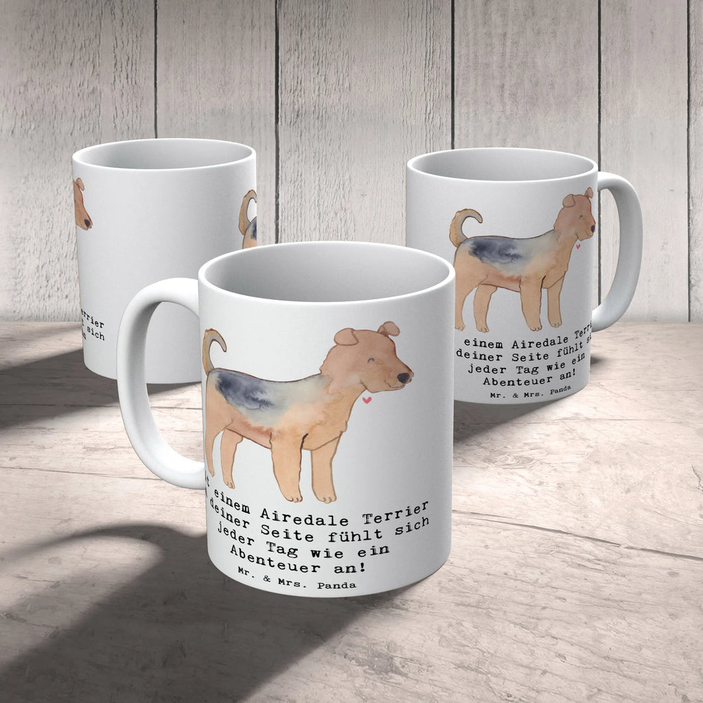 Tasse Airedale Terrier Abenteuer Tasse, Kaffeetasse, Teetasse, Becher, Kaffeebecher, Teebecher, Keramiktasse, Porzellantasse, Büro Tasse, Geschenk Tasse, Tasse Sprüche, Tasse Motive, Kaffeetassen, Tasse bedrucken, Designer Tasse, Cappuccino Tassen, Schöne Teetassen, Hund, Hunderasse, Rassehund, Hundebesitzer, Geschenk, Tierfreund, Schenken, Welpe