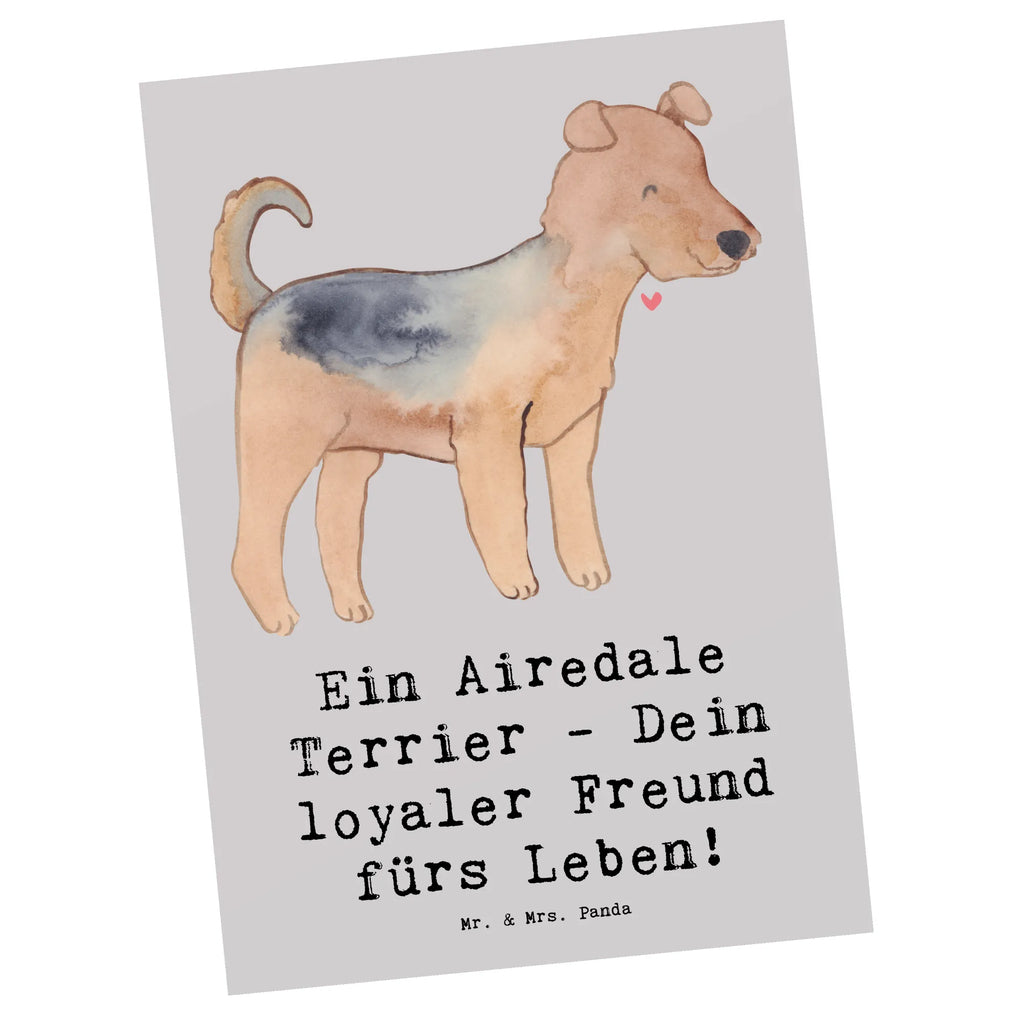 Postkarte Airedale Terrier Postkarte, Karte, Geschenkkarte, Grußkarte, Einladung, Ansichtskarte, Geburtstagskarte, Einladungskarte, Dankeskarte, Ansichtskarten, Einladung Geburtstag, Einladungskarten Geburtstag, Hund, Hunderasse, Rassehund, Hundebesitzer, Geschenk, Tierfreund, Schenken, Welpe