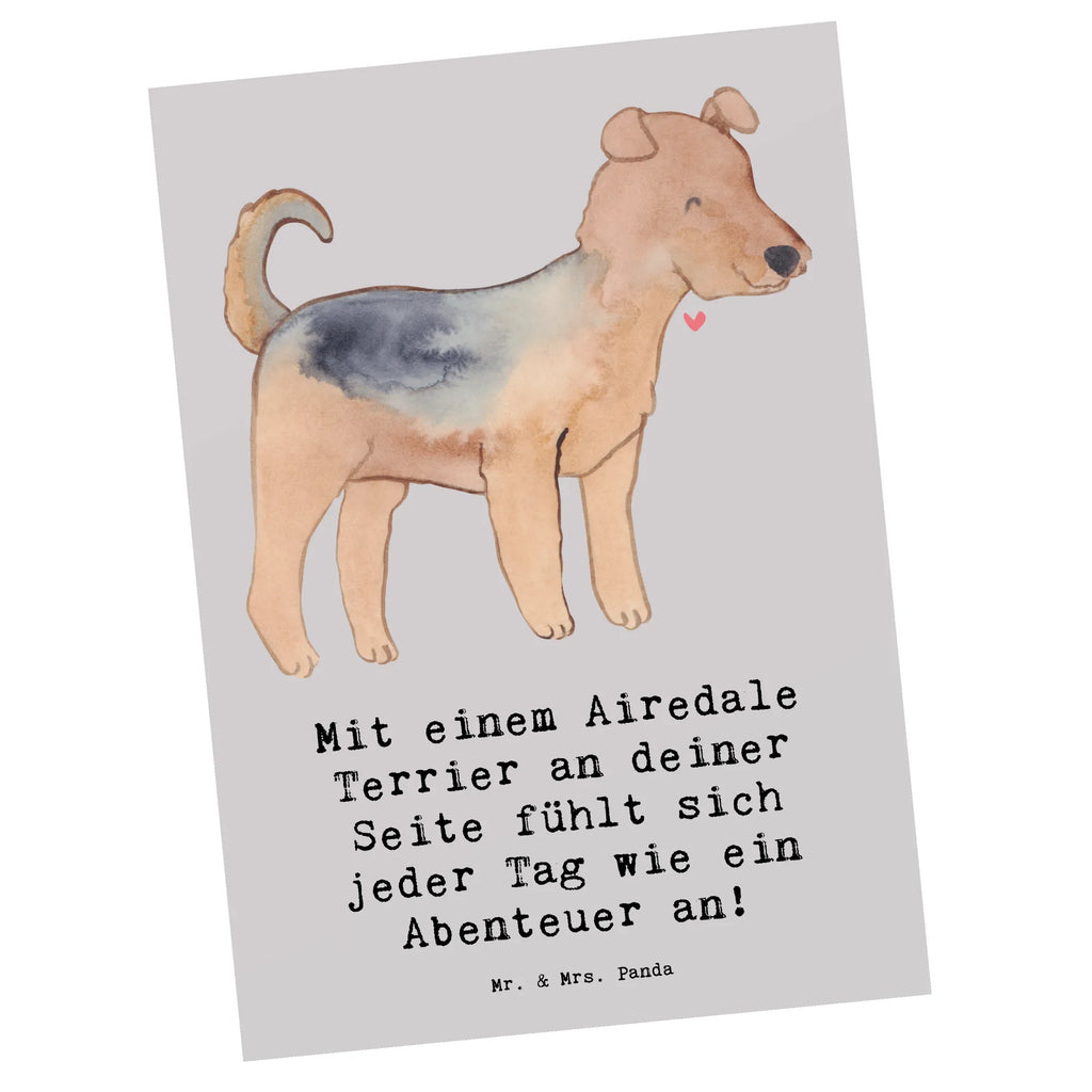 Postkarte Airedale Terrier Abenteuer Postkarte, Karte, Geschenkkarte, Grußkarte, Einladung, Ansichtskarte, Geburtstagskarte, Einladungskarte, Dankeskarte, Ansichtskarten, Einladung Geburtstag, Einladungskarten Geburtstag, Hund, Hunderasse, Rassehund, Hundebesitzer, Geschenk, Tierfreund, Schenken, Welpe