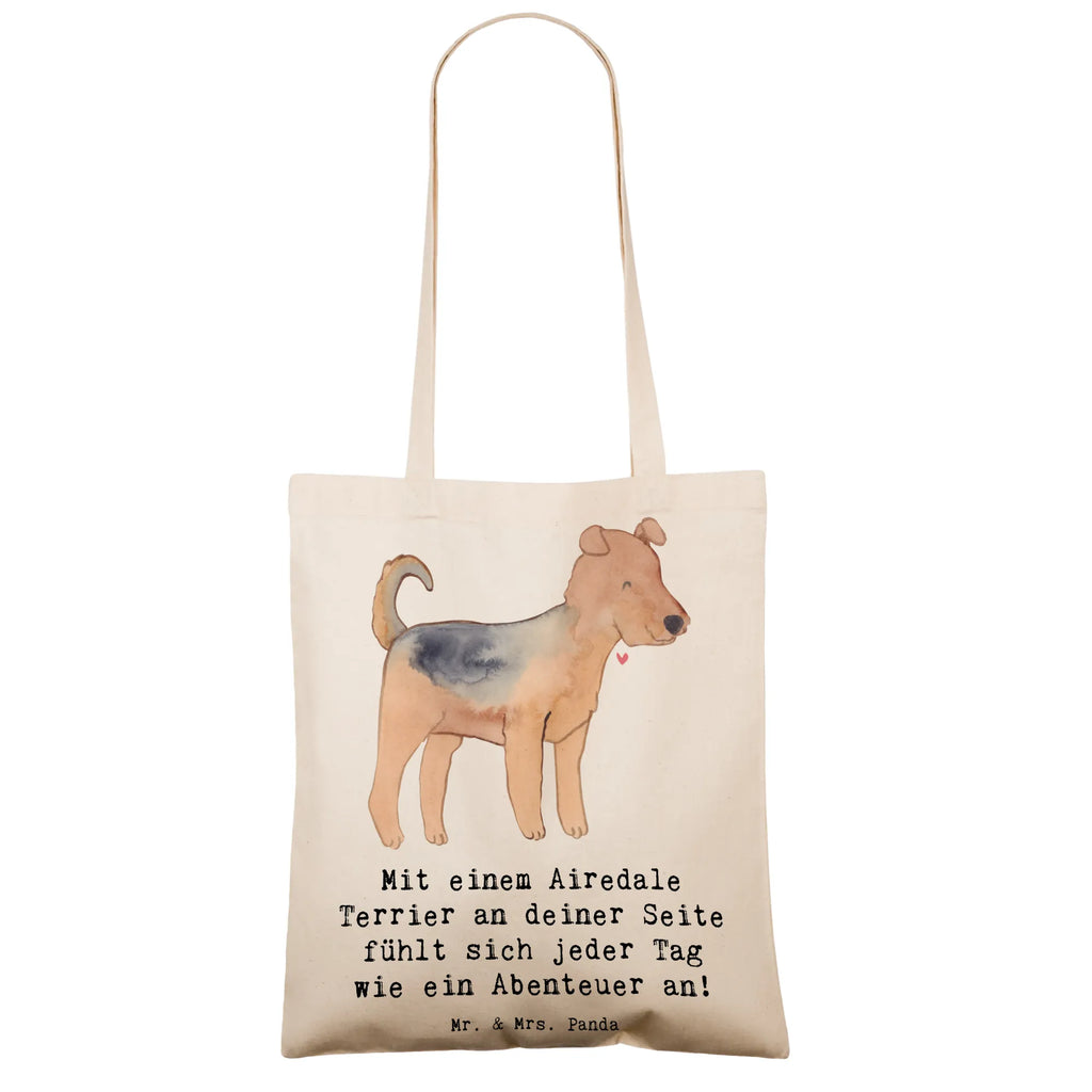 Tragetasche Airedale Terrier Abenteuer Beuteltasche, Beutel, Einkaufstasche, Jutebeutel, Stoffbeutel, Tasche, Shopper, Umhängetasche, Strandtasche, Schultertasche, Stofftasche, Tragetasche, Badetasche, Jutetasche, Einkaufstüte, Laptoptasche, Hund, Hunderasse, Rassehund, Hundebesitzer, Geschenk, Tierfreund, Schenken, Welpe