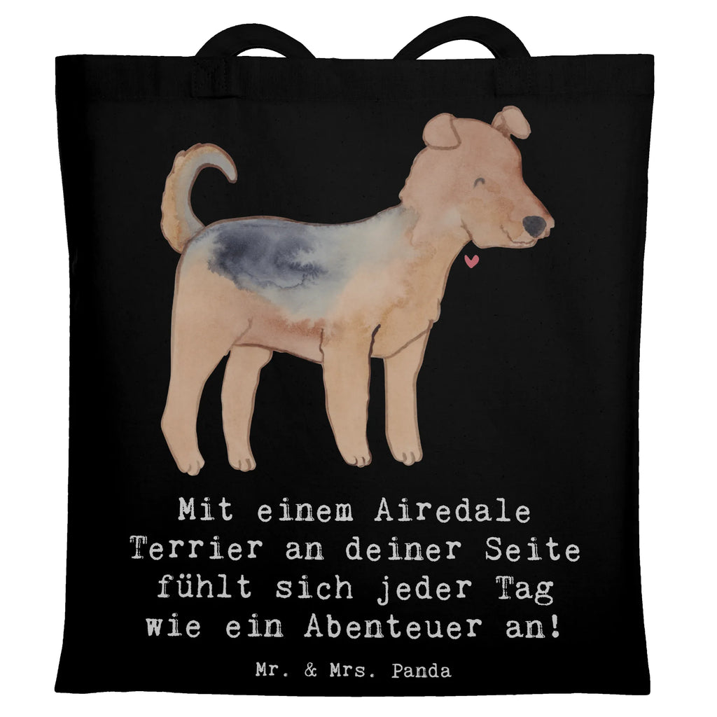 Tragetasche Airedale Terrier Abenteuer Beuteltasche, Beutel, Einkaufstasche, Jutebeutel, Stoffbeutel, Tasche, Shopper, Umhängetasche, Strandtasche, Schultertasche, Stofftasche, Tragetasche, Badetasche, Jutetasche, Einkaufstüte, Laptoptasche, Hund, Hunderasse, Rassehund, Hundebesitzer, Geschenk, Tierfreund, Schenken, Welpe