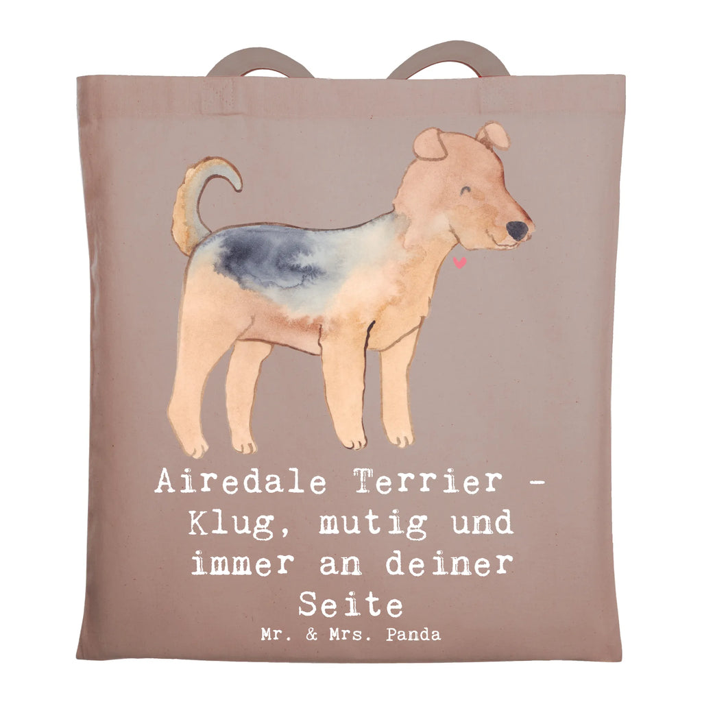 Tragetasche Airedale Terrier Beuteltasche, Beutel, Einkaufstasche, Jutebeutel, Stoffbeutel, Tasche, Shopper, Umhängetasche, Strandtasche, Schultertasche, Stofftasche, Tragetasche, Badetasche, Jutetasche, Einkaufstüte, Laptoptasche, Hund, Hunderasse, Rassehund, Hundebesitzer, Geschenk, Tierfreund, Schenken, Welpe