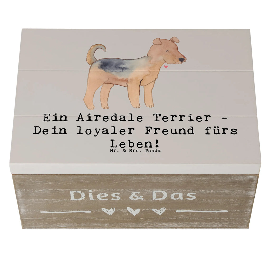 Holzkiste Airedale Terrier Holzkiste, Kiste, Schatzkiste, Truhe, Schatulle, XXL, Erinnerungsbox, Erinnerungskiste, Dekokiste, Aufbewahrungsbox, Geschenkbox, Geschenkdose, Hund, Hunderasse, Rassehund, Hundebesitzer, Geschenk, Tierfreund, Schenken, Welpe