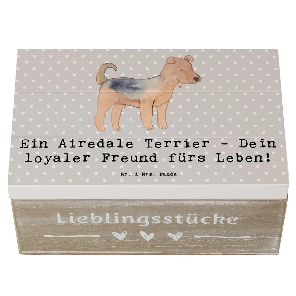 Holzkiste Airedale Terrier Holzkiste, Kiste, Schatzkiste, Truhe, Schatulle, XXL, Erinnerungsbox, Erinnerungskiste, Dekokiste, Aufbewahrungsbox, Geschenkbox, Geschenkdose, Hund, Hunderasse, Rassehund, Hundebesitzer, Geschenk, Tierfreund, Schenken, Welpe