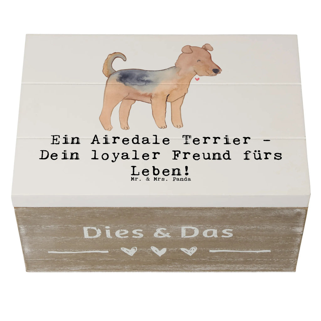 Holzkiste Airedale Terrier Holzkiste, Kiste, Schatzkiste, Truhe, Schatulle, XXL, Erinnerungsbox, Erinnerungskiste, Dekokiste, Aufbewahrungsbox, Geschenkbox, Geschenkdose, Hund, Hunderasse, Rassehund, Hundebesitzer, Geschenk, Tierfreund, Schenken, Welpe