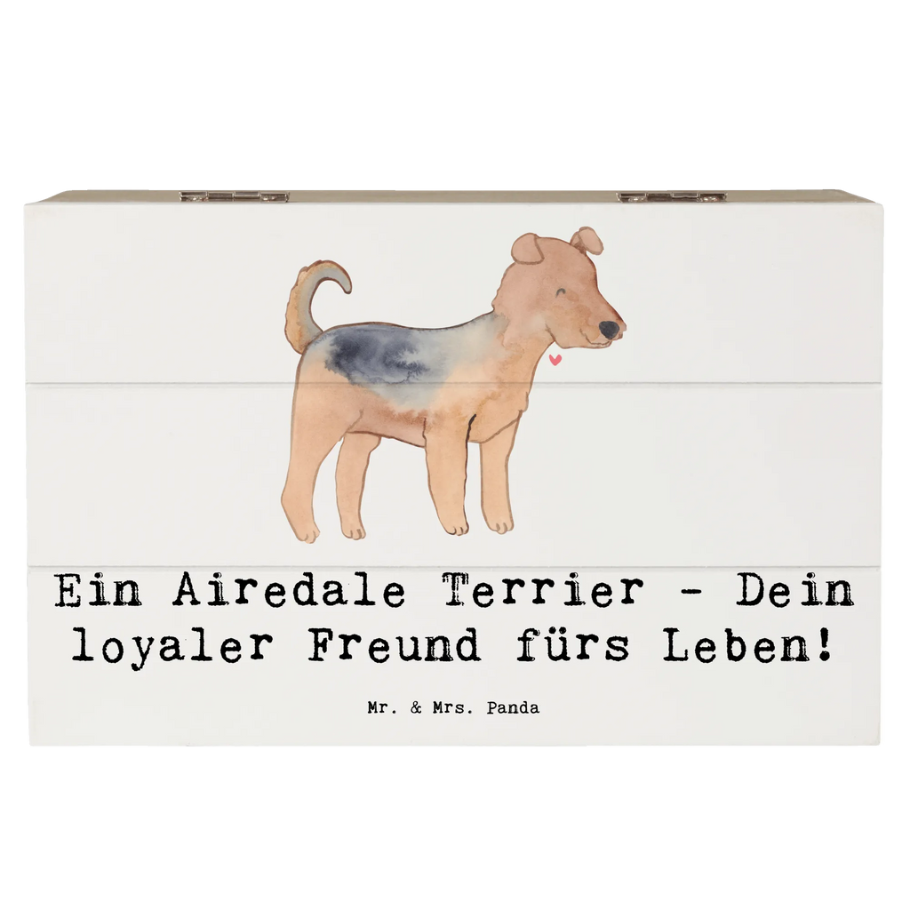 Holzkiste Airedale Terrier Holzkiste, Kiste, Schatzkiste, Truhe, Schatulle, XXL, Erinnerungsbox, Erinnerungskiste, Dekokiste, Aufbewahrungsbox, Geschenkbox, Geschenkdose, Hund, Hunderasse, Rassehund, Hundebesitzer, Geschenk, Tierfreund, Schenken, Welpe