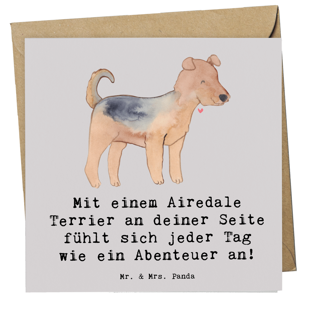 Deluxe Karte Airedale Terrier Abenteuer Karte, Grußkarte, Klappkarte, Einladungskarte, Glückwunschkarte, Hochzeitskarte, Geburtstagskarte, Hochwertige Grußkarte, Hochwertige Klappkarte, Hund, Hunderasse, Rassehund, Hundebesitzer, Geschenk, Tierfreund, Schenken, Welpe