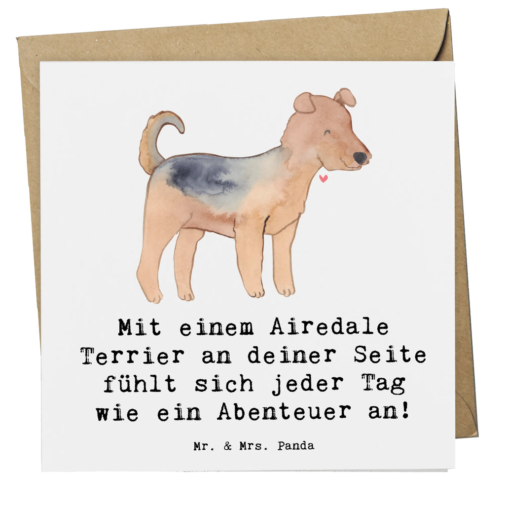 Deluxe Karte Airedale Terrier Abenteuer Karte, Grußkarte, Klappkarte, Einladungskarte, Glückwunschkarte, Hochzeitskarte, Geburtstagskarte, Hochwertige Grußkarte, Hochwertige Klappkarte, Hund, Hunderasse, Rassehund, Hundebesitzer, Geschenk, Tierfreund, Schenken, Welpe