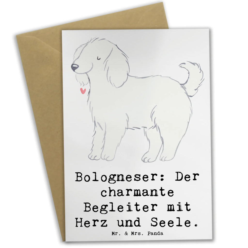 Grußkarte Bologneser Begleiter Grußkarte, Klappkarte, Einladungskarte, Glückwunschkarte, Hochzeitskarte, Geburtstagskarte, Karte, Ansichtskarten, Hund, Hunderasse, Rassehund, Hundebesitzer, Geschenk, Tierfreund, Schenken, Welpe