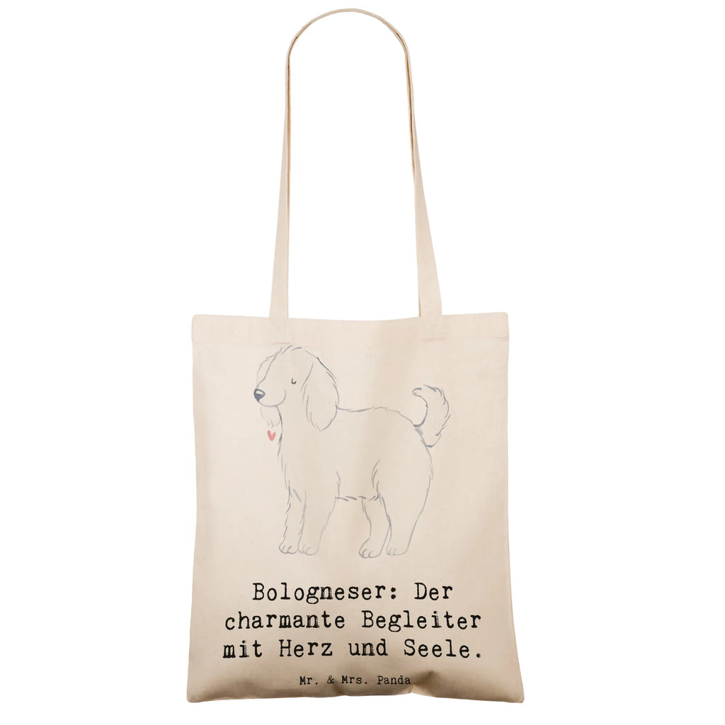 Tragetasche Bologneser Begleiter Beuteltasche, Beutel, Einkaufstasche, Jutebeutel, Stoffbeutel, Tasche, Shopper, Umhängetasche, Strandtasche, Schultertasche, Stofftasche, Tragetasche, Badetasche, Jutetasche, Einkaufstüte, Laptoptasche, Hund, Hunderasse, Rassehund, Hundebesitzer, Geschenk, Tierfreund, Schenken, Welpe